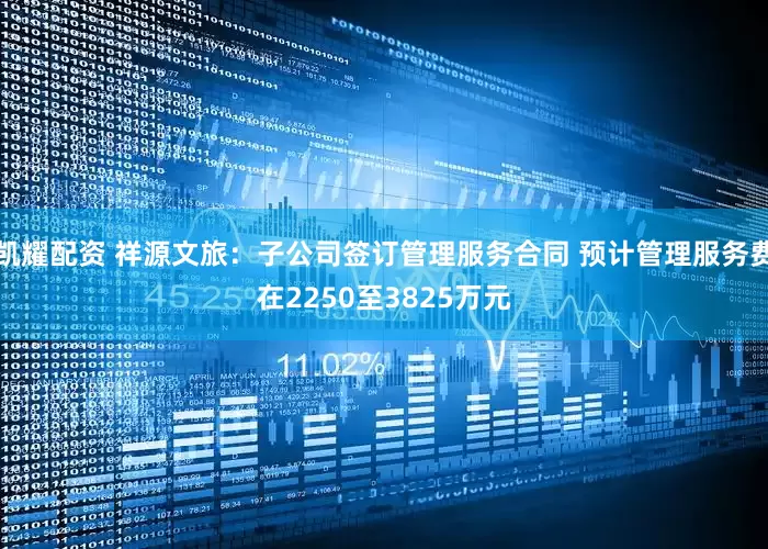 凯耀配资 祥源文旅：子公司签订管理服务合同 预计管理服务费在2250至3825万元